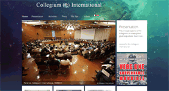 Desktop Screenshot of collegium-international.org